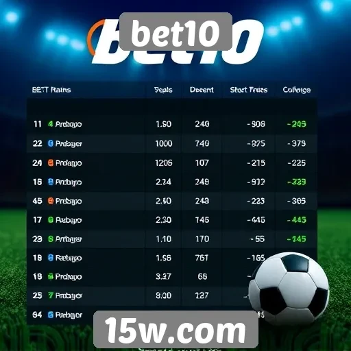 Comparação de odds entre bet10 e concorrentes